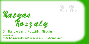 matyas noszaly business card